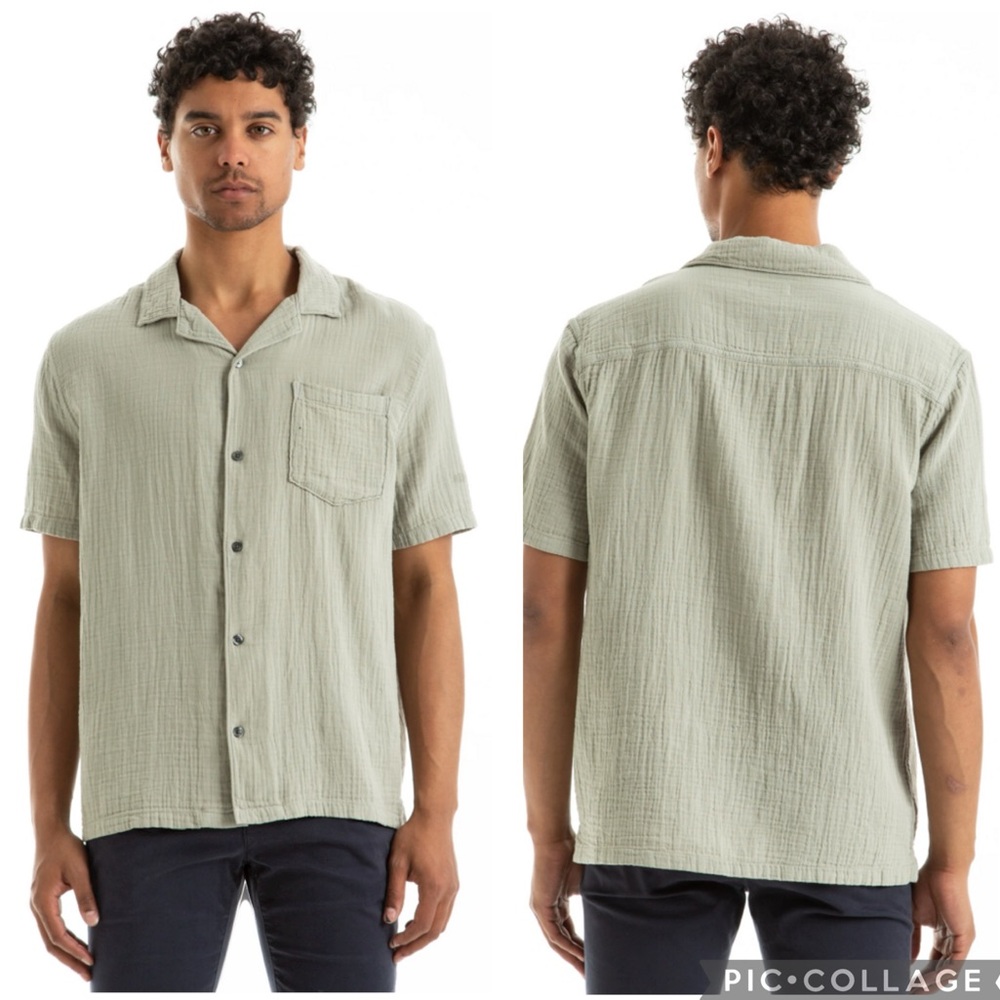 Paige Ellerton Cauze Cotton Short Sleeve‎ Shirt Zen River XXL